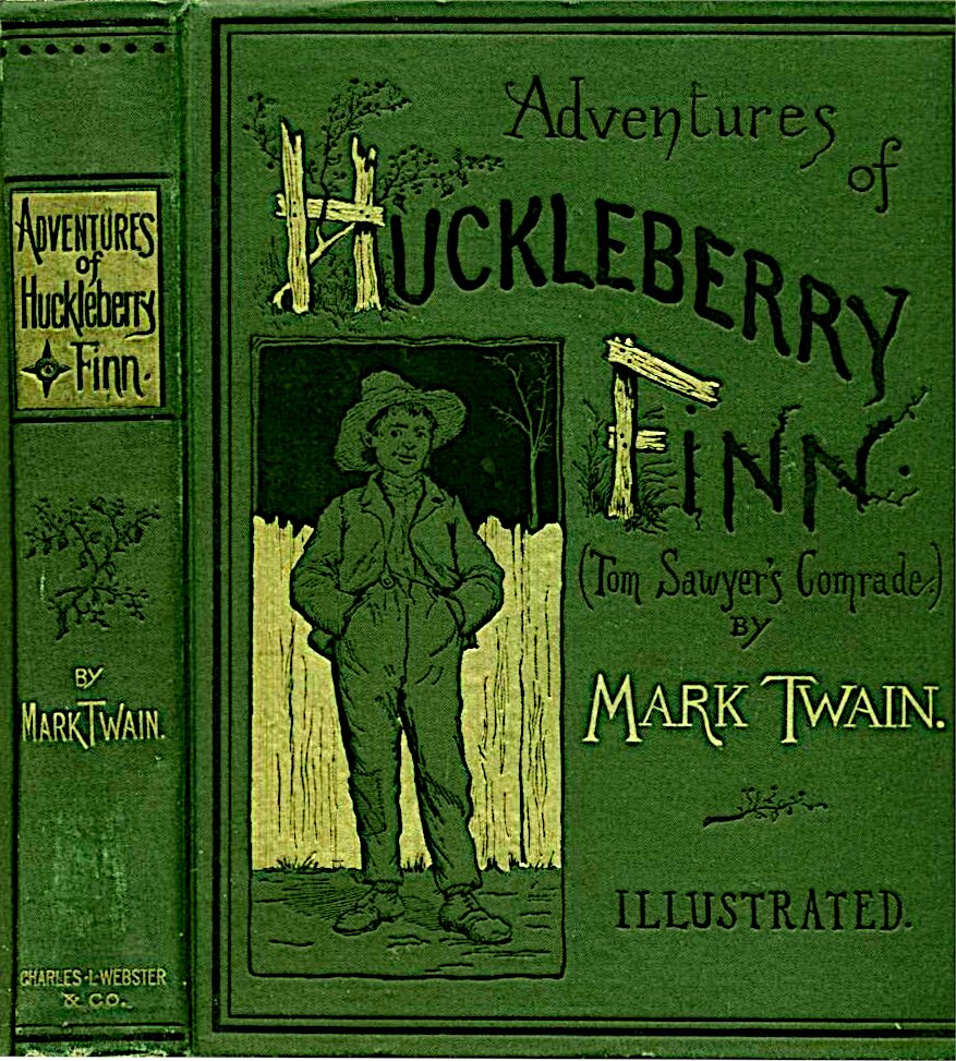 Cover image for Adventures of Huckleberry Finn included in Project Gutenberg eBook #76 files